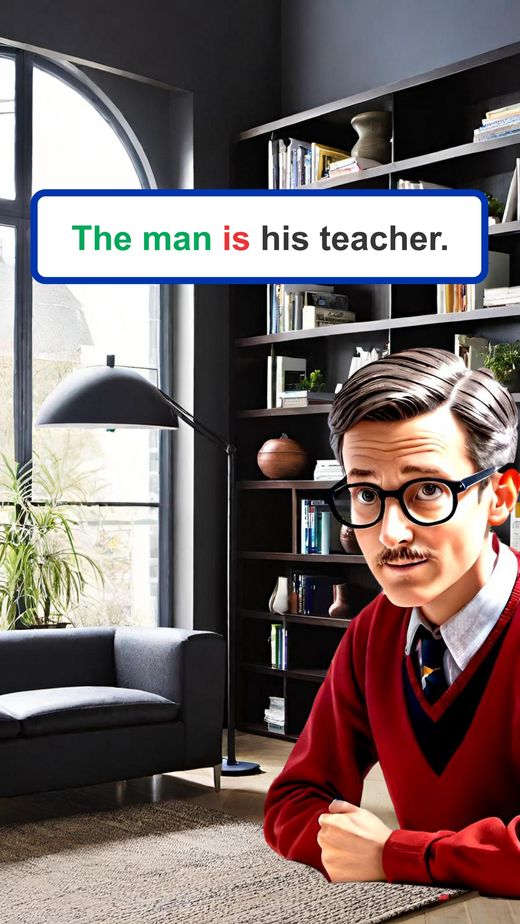 The man is his teacher.